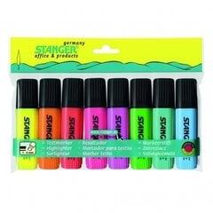 STANGER highlighter, 1-5 mm, set 8 pcs 033347 hind ja info | Kirjutusvahendid | kaup24.ee