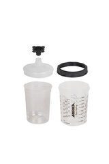 Värvisegamis süsteem Mirka Paint Cup System, 180ml, filtri kaas 125µm, 50 / pakk цена и информация | Механические инструменты | kaup24.ee