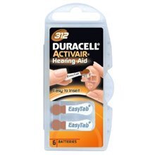 Patareid Duracell Hearing 312 (A312), 6 tk цена и информация | Батарейки | kaup24.ee