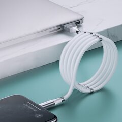 Kaabel Remax self-organizing magnetic, USB - Lightning cable, 1 m, valge цена и информация | Кабели для телефонов | kaup24.ee