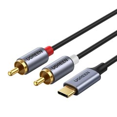 Ugreen USB Type C (male) - 2RCA (male) audio cable 1,5m gray (20193 CM451) цена и информация | Кабели для телефонов | kaup24.ee