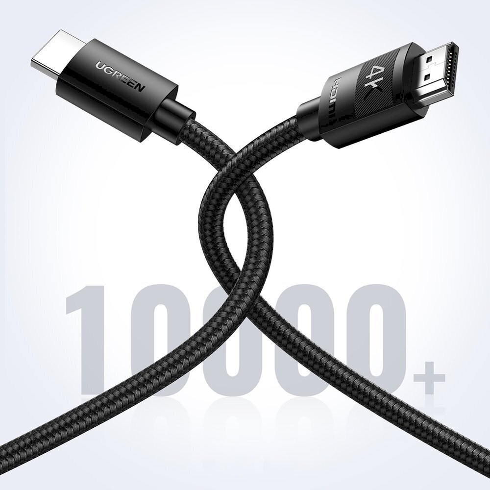 Ugreen HDMI 2.0 - HDMI 2.0 4K cable 1m black (HD119 30999) hind ja info | Mobiiltelefonide kaablid | kaup24.ee