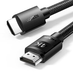 Ugreen HDMI 2.0 - HDMI 2.0 4K cable 1m black (HD119 30999) hind ja info | Mobiiltelefonide kaablid | kaup24.ee