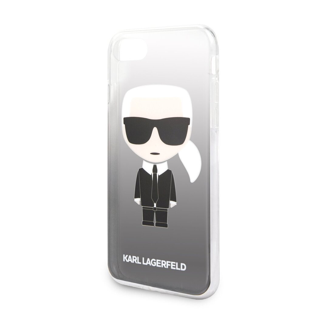 KLHCI8TRDFKBK Karl Lagerfeld Iconic Degrade Cover for iPhone 7/8/SE2020 Black цена и информация | Telefoni kaaned, ümbrised | kaup24.ee