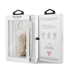 GUHCP13MLG4GGO Guess TPU Big 4G Liquid Glitter Gold Case for iPhone 13 Transparent hind ja info | Telefoni kaaned, ümbrised | kaup24.ee