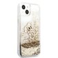 GUHCP13MLG4GGO Guess TPU Big 4G Liquid Glitter Gold Case for iPhone 13 Transparent цена и информация | Telefoni kaaned, ümbrised | kaup24.ee