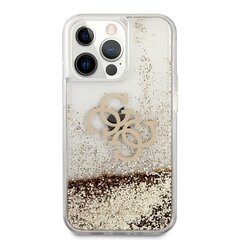 Чехол для телефона GUHCP13LLG4GGO Guess TPU Big 4G Liquid Glitter Gold Case for iPhone 13 Pro Transparent цена и информация | Чехлы для телефонов | kaup24.ee