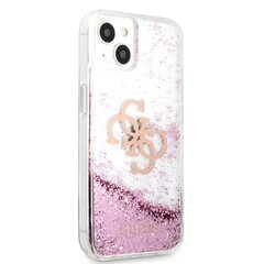 GUHCP13SLG4GPI Guess TPU Big 4G Liquid Glitter Pink Case for iPhone 13 Mini Transparent цена и информация | Чехлы для телефонов | kaup24.ee