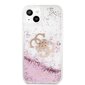 GUHCP13SLG4GPI Guess TPU Big 4G Liquid Glitter Pink Case for iPhone 13 Mini Transparent цена и информация | Telefoni kaaned, ümbrised | kaup24.ee