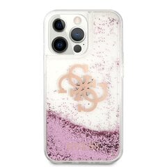 Чехол для телефона GUHCP13LLG4GPI Guess TPU Big 4G Liquid Glitter Pink Case for iPhone 13 Pro Transparent цена и информация | Чехлы для телефонов | kaup24.ee
