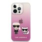 KLHCP13LCKTRP Karl Lagerfeld PC/TPU Ikonik Karl and Choupette Case for iPhone 13 Pro Pink hind ja info | Telefoni kaaned, ümbrised | kaup24.ee