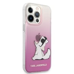 KLHCP13LCFNRCPI Karl Lagerfeld PC/TPU Choupette Eat Case for iPhone 13 Pro Pink hind ja info | Telefoni kaaned, ümbrised | kaup24.ee