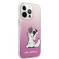 KLHCP13LCFNRCPI Karl Lagerfeld PC/TPU Choupette Eat Case for iPhone 13 Pro Pink цена и информация | Telefoni kaaned, ümbrised | kaup24.ee