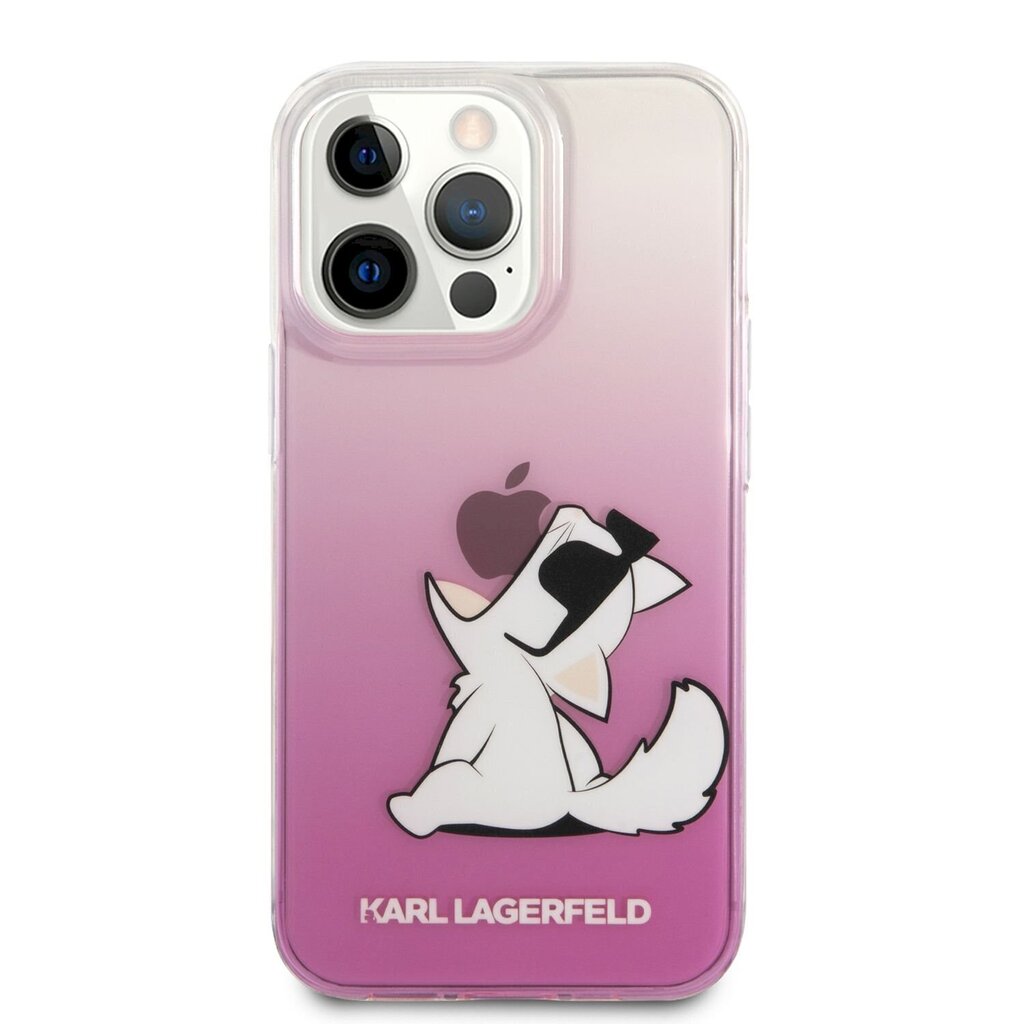 KLHCP13XCFNRCPI Karl Lagerfeld PC/TPU Choupette Eat Case for iPhone 13 Pro Max Pink hind ja info | Telefoni kaaned, ümbrised | kaup24.ee