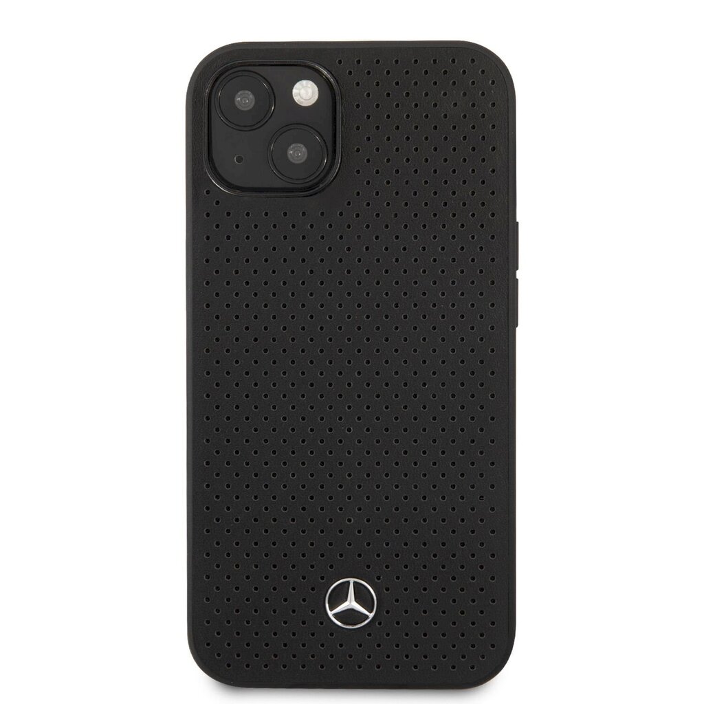 MEHCP13MDELBK Mercedes Genuine Leather Hard Case for iPhone 13 Black hind ja info | Telefoni kaaned, ümbrised | kaup24.ee