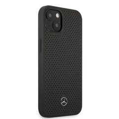 MEHCP13MDELBK Mercedes Genuine Leather Hard Case for iPhone 13 Black hind ja info | Telefoni kaaned, ümbrised | kaup24.ee