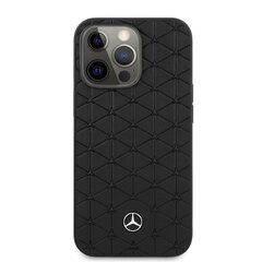 MEHCP13LSPSBK Mercedes Genuine Leather Quilted Hard Case for iPhone 13 Pro Black цена и информация | Чехлы для телефонов | kaup24.ee