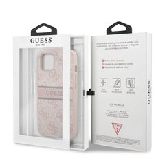GUHCP13S4GDPI Guess PU 4G Printed Stripe Case for iPhone 13 Mini Pink hind ja info | Telefoni kaaned, ümbrised | kaup24.ee