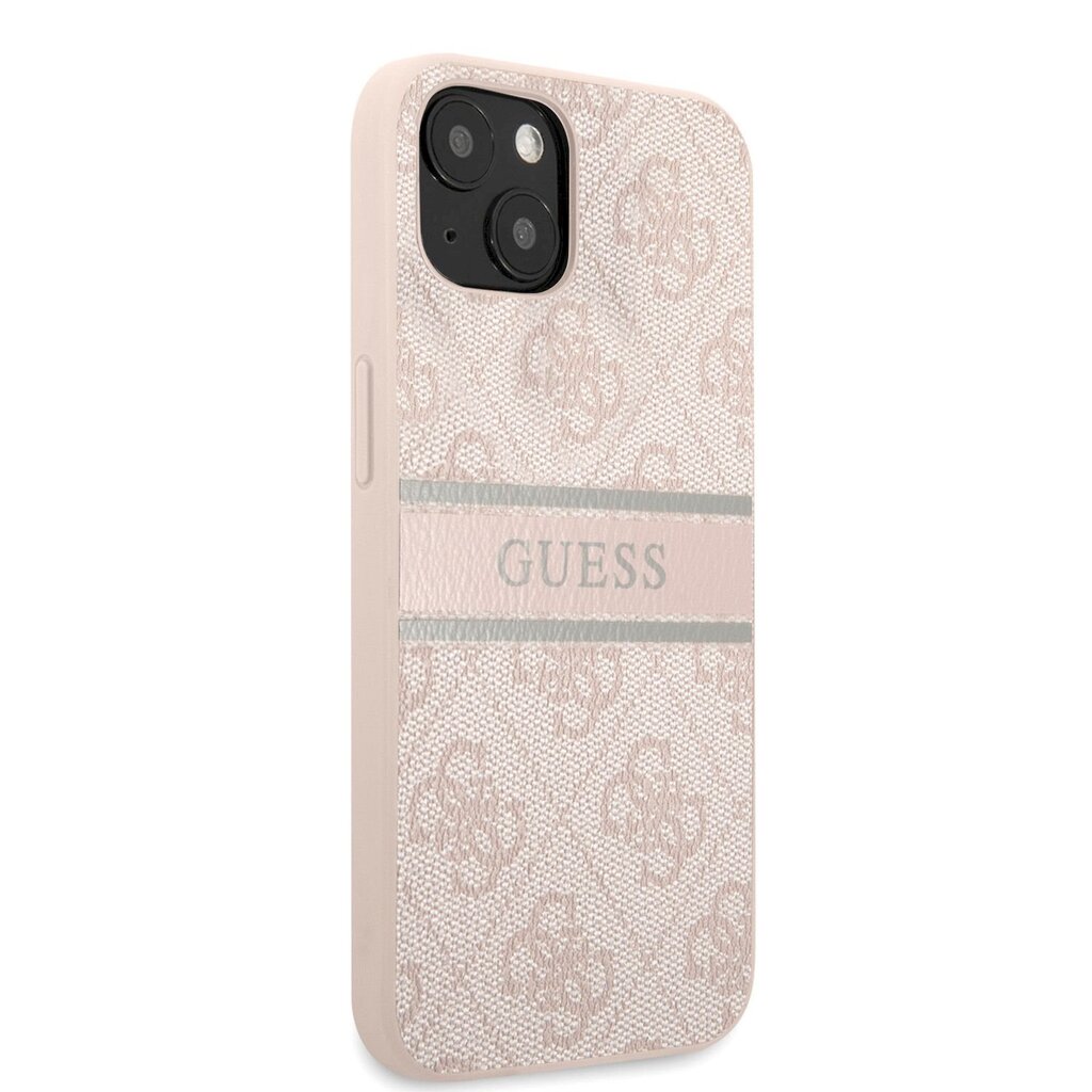 GUHCP13S4GDPI Guess PU 4G Printed Stripe Case for iPhone 13 Mini Pink hind ja info | Telefoni kaaned, ümbrised | kaup24.ee