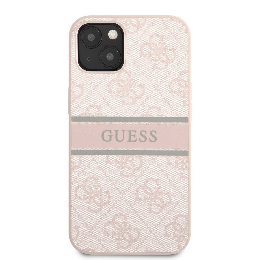 GUHCP13S4GDPI Guess PU 4G Printed Stripe Case for iPhone 13 Mini Pink hind ja info | Telefoni kaaned, ümbrised | kaup24.ee