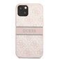 GUHCP13S4GDPI Guess PU 4G Printed Stripe Case for iPhone 13 Mini Pink hind ja info | Telefoni kaaned, ümbrised | kaup24.ee