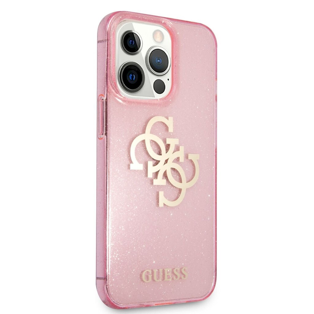 GUHCP13LPCUGL4GPI Guess TPU Big 4G Full Glitter Case for iPhone 13 Pro Pink hind ja info | Telefoni kaaned, ümbrised | kaup24.ee