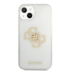 Чехол GUHCP13SPCUGL4GTR Guess TPU Big 4G Full Glitter Case for iPhone 13 Mini Transparent цена и информация | Чехлы для телефонов | kaup24.ee