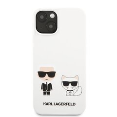 KLHCP13MSSKCW Karl Lagerfeld and Choupette Liquid Silicone Case for iPhone 13 White hind ja info | Telefoni kaaned, ümbrised | kaup24.ee