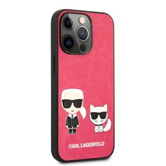 Чехол KLHCP13LPCUSKCP Karl Lagerfeld and Choupette PU Leather Case for iPhone 13 Pro Fuchsia цена и информация | Чехлы для телефонов | kaup24.ee