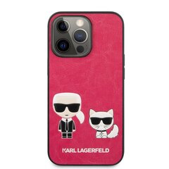 KLHCP13LPCUSKCP Karl Lagerfeld and Choupette PU Leather Case for iPhone 13 Pro Fuchsia цена и информация | Чехлы для телефонов | kaup24.ee