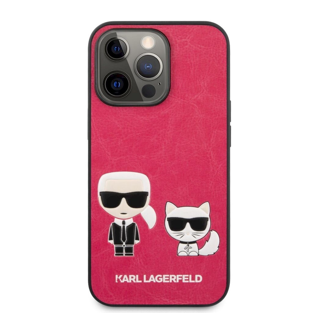 KLHCP13XPCUSKCP Karl Lagerfeld and Choupette PU Leather Case for iPhone 13 Pro Max Fuchsia hind ja info | Telefoni kaaned, ümbrised | kaup24.ee