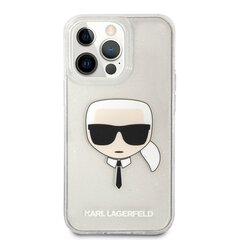 KLHCP13LKHTUGLS Karl Lagerfeld TPU Full Glitter Karl Head Case for iPhone 13 Pro Silver hind ja info | Telefoni kaaned, ümbrised | kaup24.ee