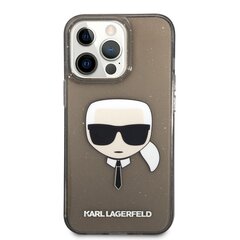 KLHCP13LKHTUGLB Karl Lagerfeld TPU Full Glitter Karl Head Case for iPhone 13 Pro Black цена и информация | Чехлы для телефонов | kaup24.ee