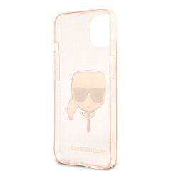 KLHCP13SKHTUGLGO Karl Lagerfeld TPU Full Glitter Karl Head Case for iPhone 13 mini Gold hind ja info | Telefoni kaaned, ümbrised | kaup24.ee