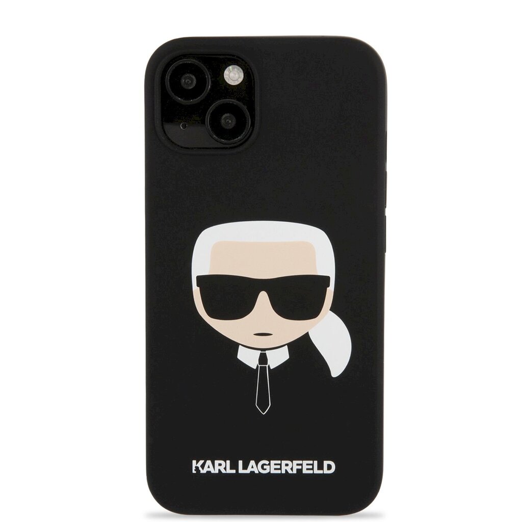 KLHCP13MSLKHBK Karl Lagerfeld Liquid Silicone Karl Head Case for iPhone 13  Black, Apple iPhone 13 hind | kaup24.ee