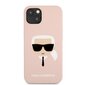 KLHCP13MSLKHPI Karl Lagerfeld Liquid Silicone Karl Head Case for iPhone 13 Light Pink цена и информация | Telefoni kaaned, ümbrised | kaup24.ee