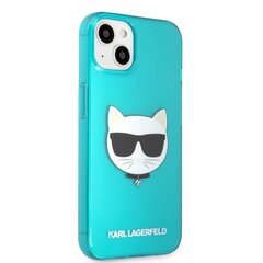 Чехол KLHCP13MCHTRB Karl Lagerfeld TPU Choupette Head Case for iPhone 13 Fluo Blue цена и информация | Чехлы для телефонов | kaup24.ee