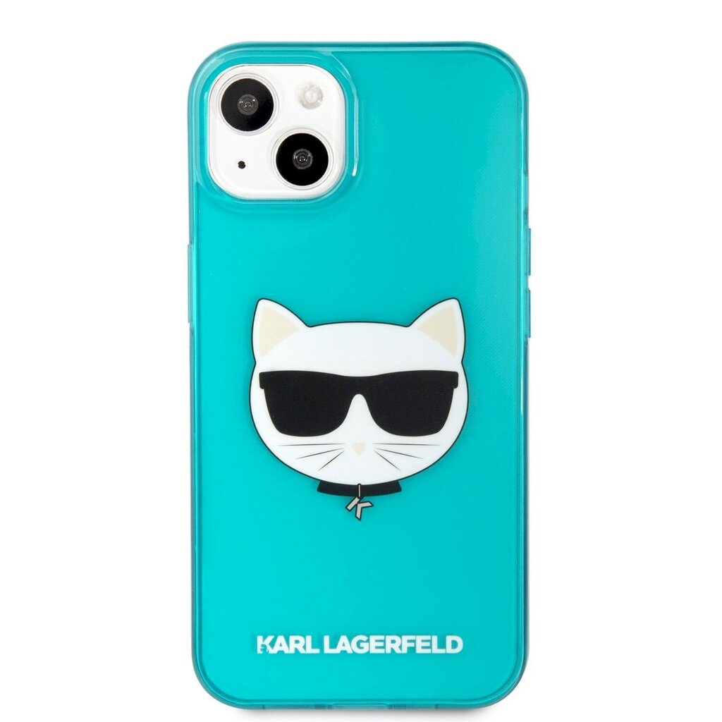 Чехол KLHCP13MCHTRB Karl Lagerfeld TPU Choupette Head Case for iPhone 13  Fluo Blue цена | kaup24.ee