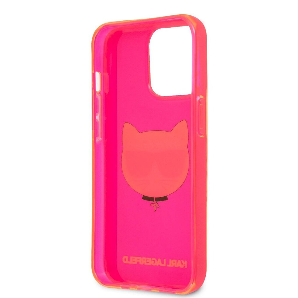 KLHCP13LCHTRP Karl Lagerfeld TPU Choupette Head Case for iPhone 13 Pro Fluo Pink hind ja info | Telefoni kaaned, ümbrised | kaup24.ee