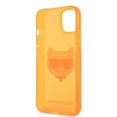 KLHCP13SCHTRO Karl Lagerfeld TPU Choupette Head Case for iPhone 13 mini Fluo Orange hind ja info | Telefoni kaaned, ümbrised | kaup24.ee