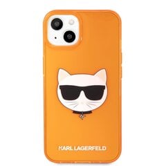 KLHCP13SCHTRO Karl Lagerfeld TPU Choupette Head Case for iPhone 13 mini Fluo Orange hind ja info | Telefoni kaaned, ümbrised | kaup24.ee