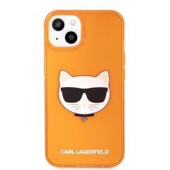 Чехол KLHCP13MCHTRO Karl Lagerfeld TPU Choupette Head Case for iPhone 13 Fluo Orange цена и информация | Чехлы для телефонов | kaup24.ee