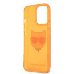 Чехол KLHCP13LCHTRO Karl Lagerfeld TPU Choupette Head Case for iPhone 13 Pro Fluo Orange цена и информация | Чехлы для телефонов | kaup24.ee