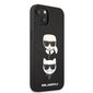 KLHCP13MSAKICKCBK Karl Lagerfeld PU Saffiano Karl and Choupette Heads Case for iPhone 13 Black hind ja info | Telefoni kaaned, ümbrised | kaup24.ee