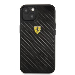 Чехол FEHCP13SFCABK Ferrari Real Carbon Hard Case for iPhone 13 Mini Black цена и информация | Чехлы для телефонов | kaup24.ee