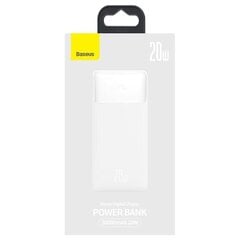 Внешний аккумулятор Baseus Bipow PPDML-N02 30000 mAh / 15W / 12V / 3A, белый цена и информация | Зарядные устройства Power bank | kaup24.ee