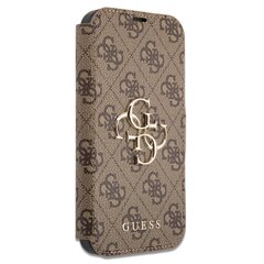 GUBKP13L4GMGBR Guess PU 4G Metal Logo Book Case for iPhone 13 Pro Brown цена и информация | Чехлы для телефонов | kaup24.ee