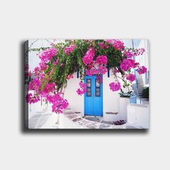 Репродукция Синяя дверь окружённая цветами цена и информация | Картины, живопись | kaup24.ee