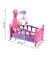 Кроватка для куклы с подвесными игрушками цена и информация | Игрушки для девочек | kaup24.ee