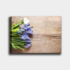 Репродукция Весенние цветы и сердечки цена и информация | Настенные деревянные декорации | kaup24.ee